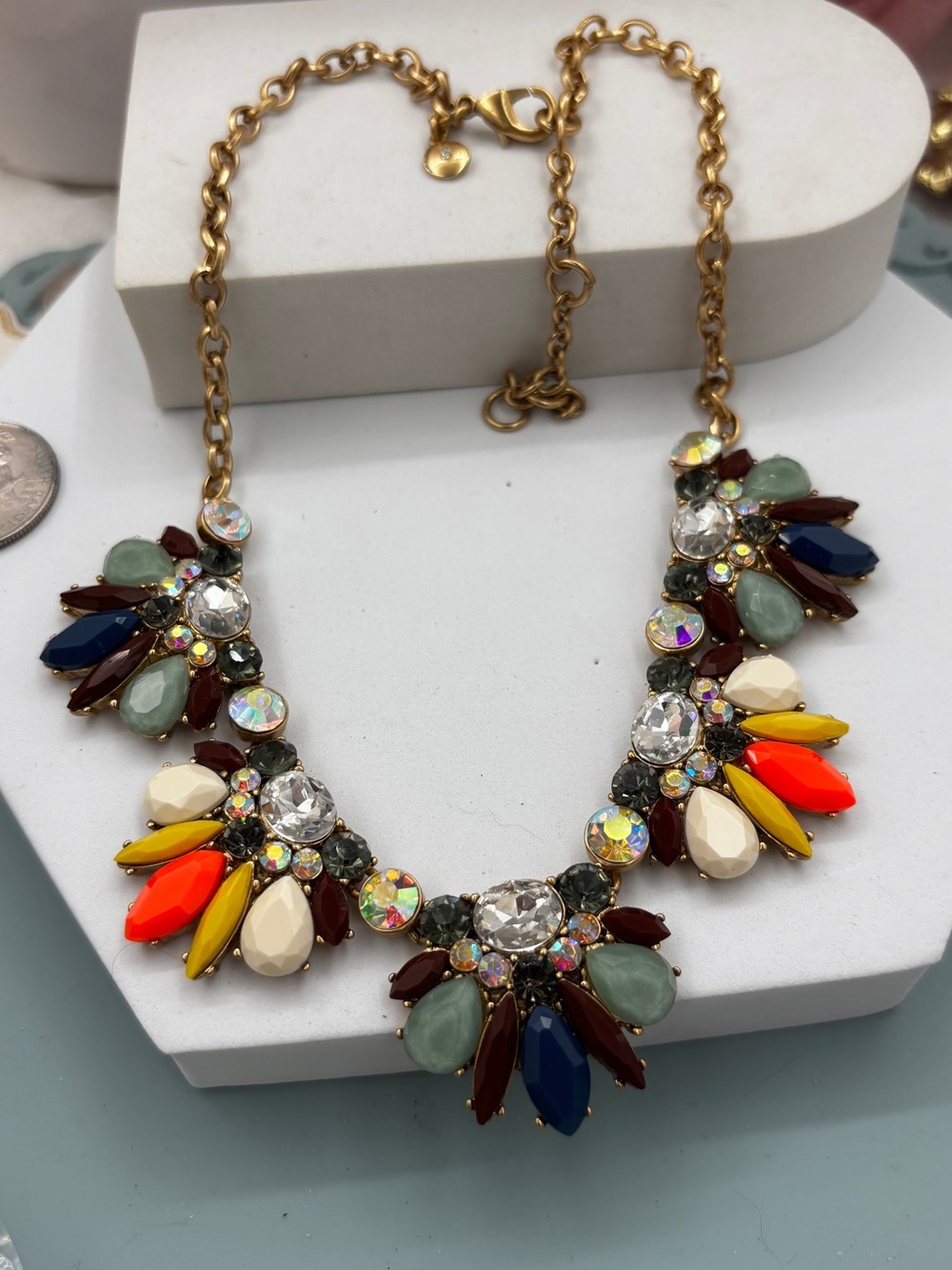 J.crew Vintage Crystal Statement Necklace